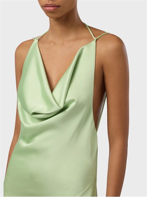 Vera Maxi Dress in Liquid Satin with Cowl Neck THE ANDAMANE | TM170157ATNP229428